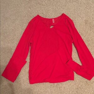 FP Movementexcellent conditionVibrant Red womens Long Sleeve Tee like new